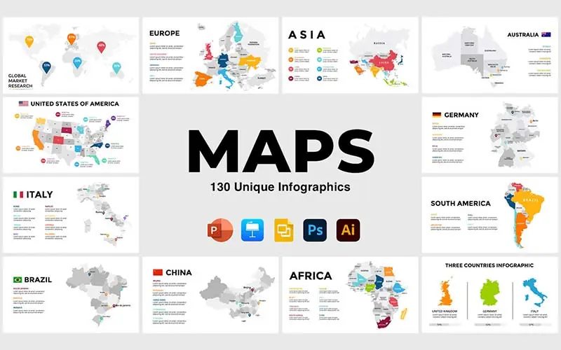 Maps Infographic-templates