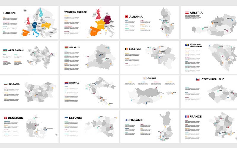 Maps Infographic-templates preview