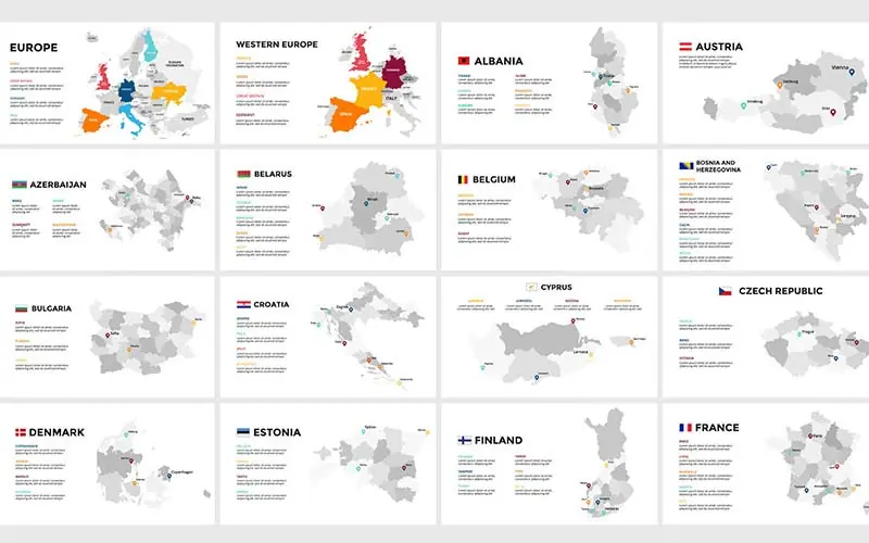Maps Infographic-templates preview