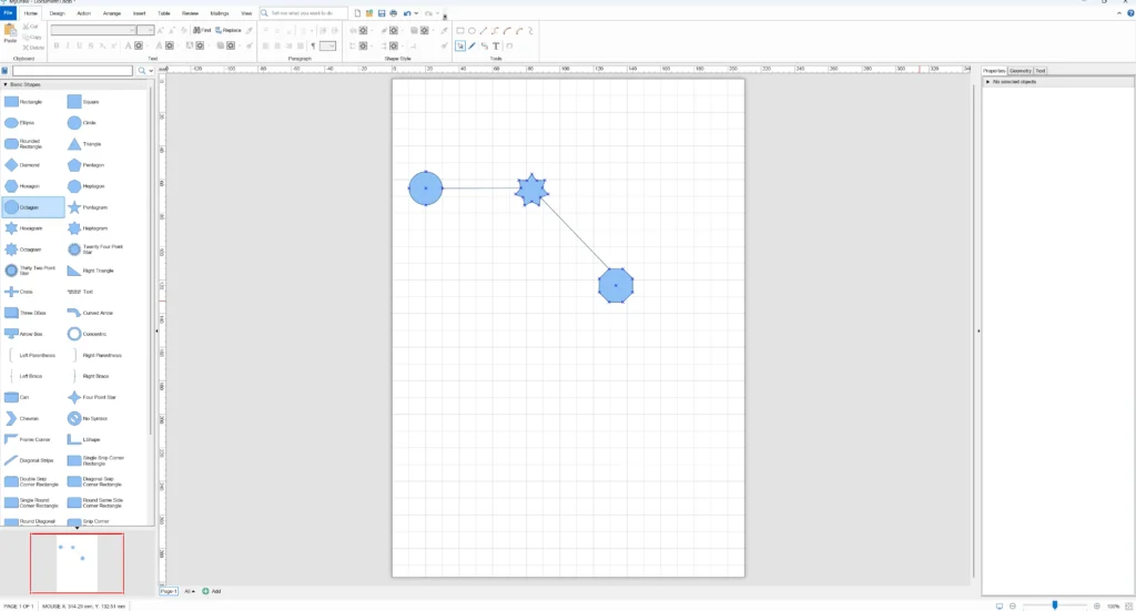 MyDraw - Diagramming software connecting shapes