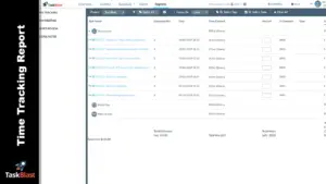 taskblast - project management software time tracking report