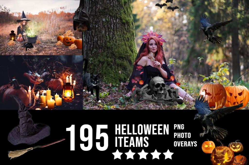 Halloween Photoshop overlays feature image