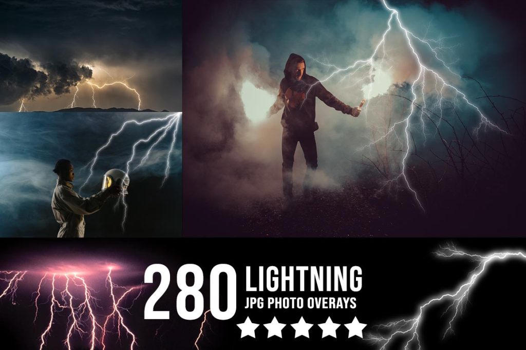 Lightning Photoshop overlays