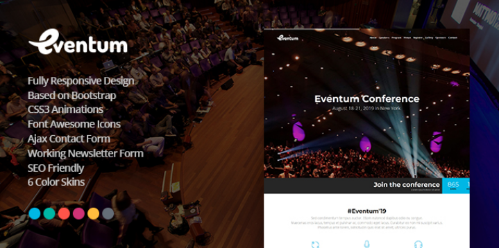 Eventum – One Page Event & Conference Template