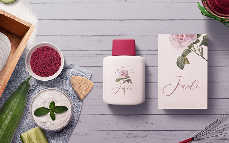 Templated used for aesthetic packaging