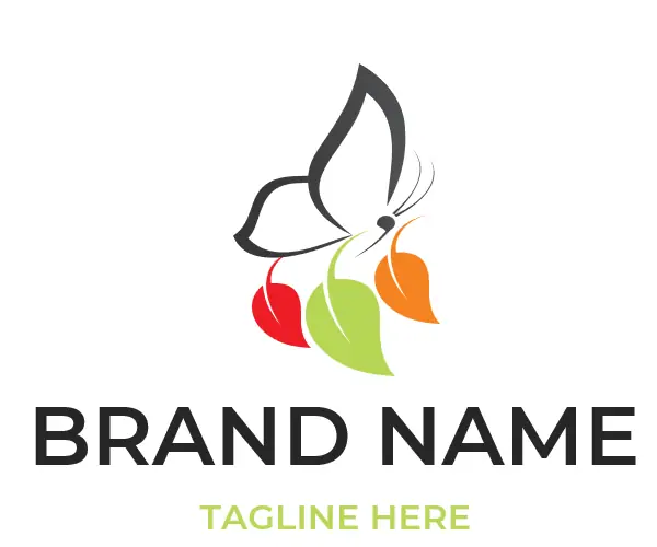 Butterfly logo element