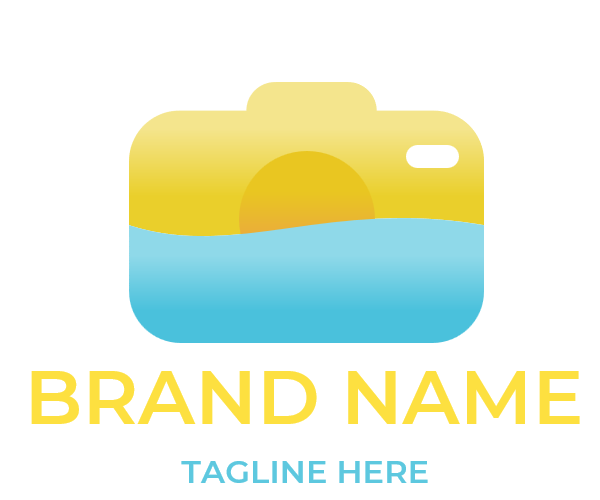 yellow and blue camera logo element