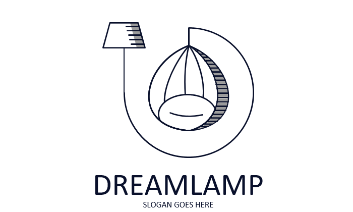 Pro-level logo designs of a lamp and hanging Chair