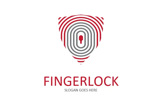 Pro-level logo designs of finger print and lock
