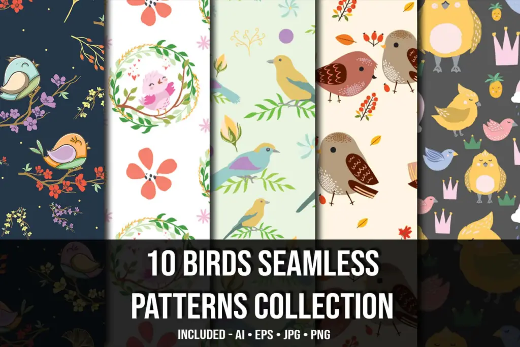 Birds patterns collections