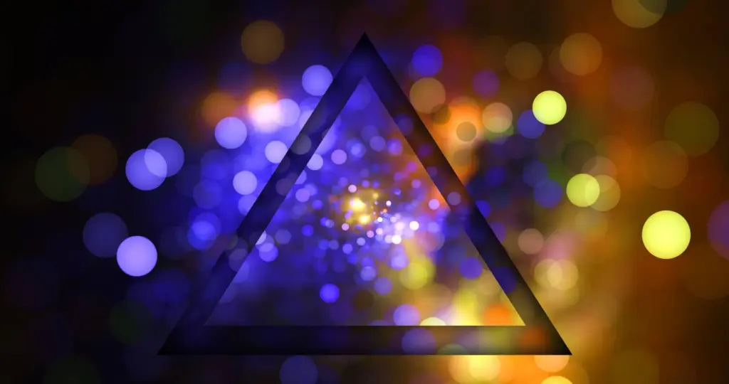 Blue and yellow orbs background
