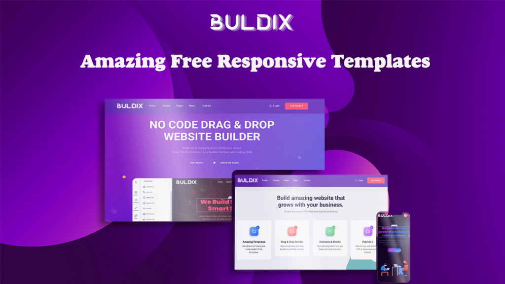 drag and drop website builder buldix