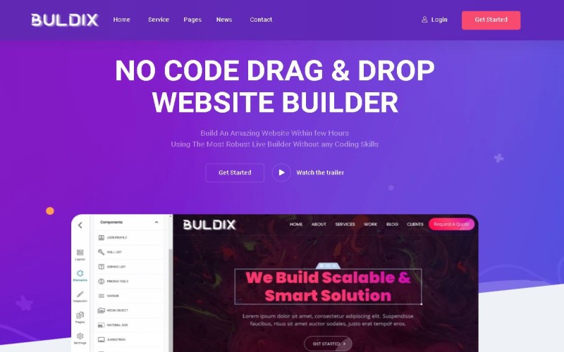 drag and drop website builder