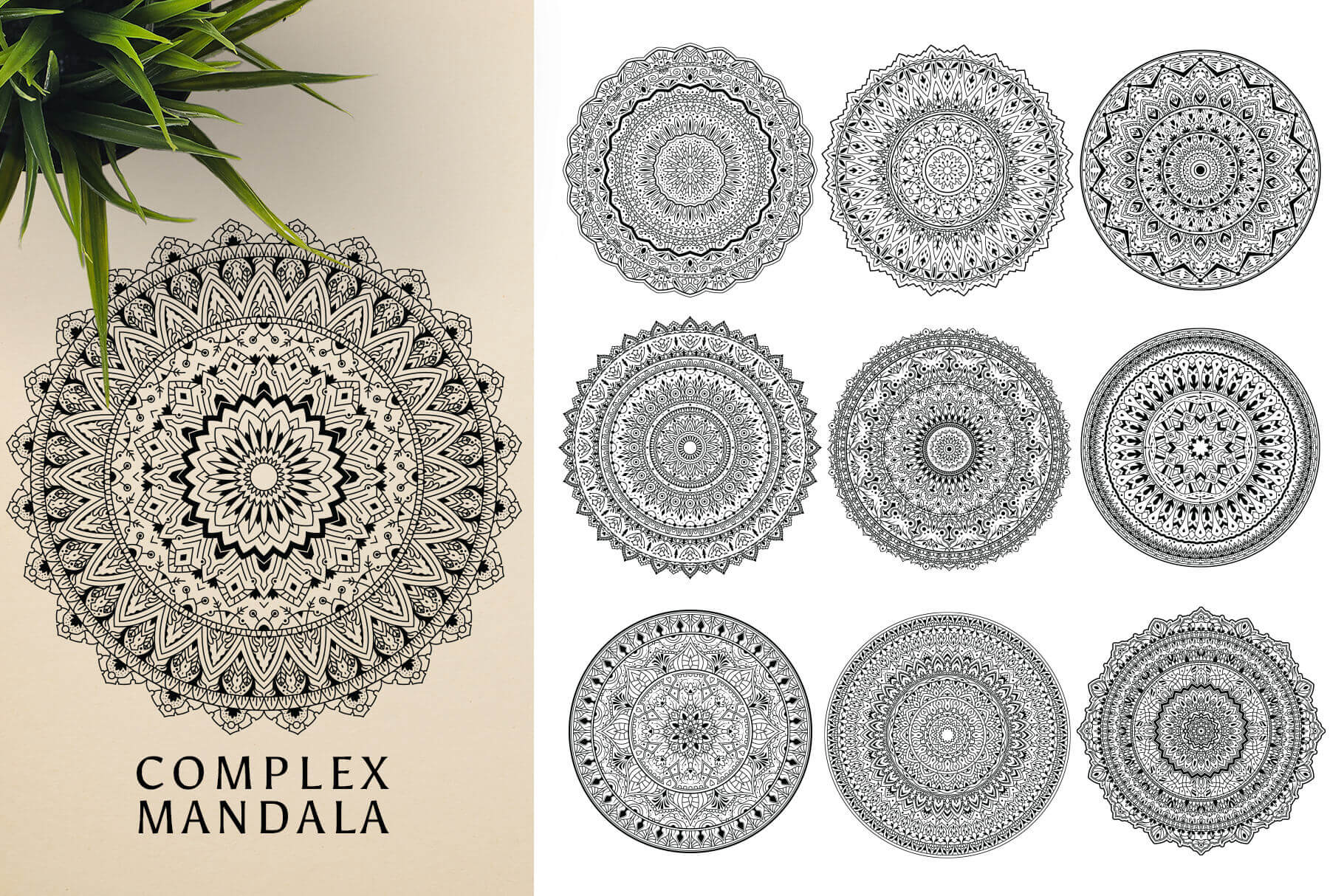 Bundle Of Mandala Ornaments - Complex