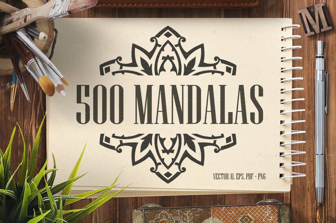 Bundle Of Mandala Ornaments - 1 500-vector-mandala-ornaments-01-