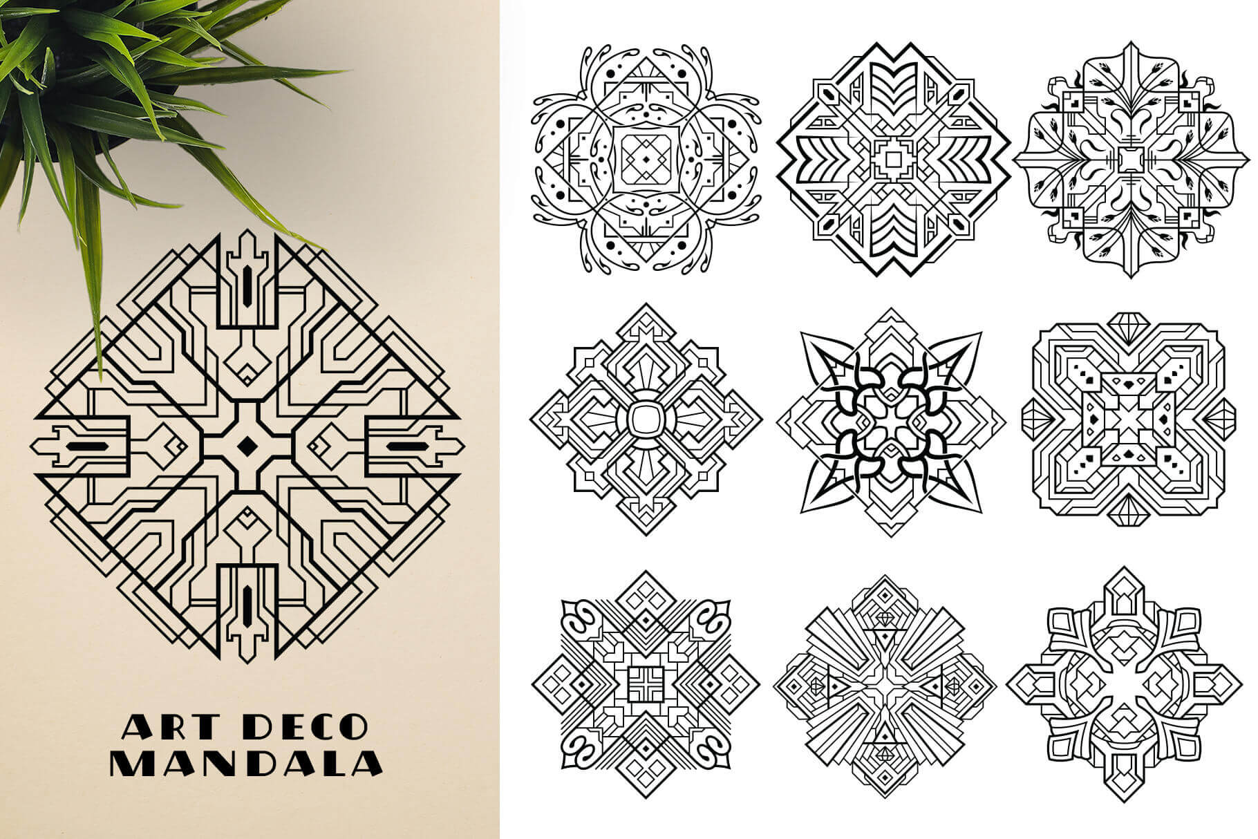 Bundle Of Mandala Ornaments - Artdeco