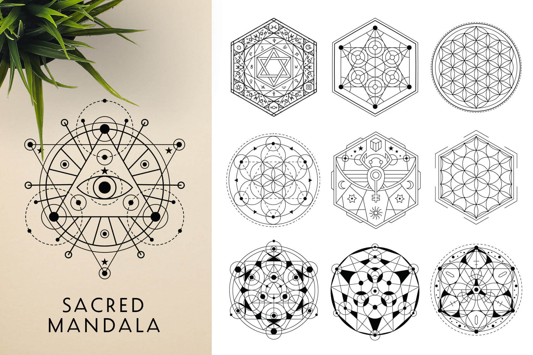 Bundle Of Mandala Ornaments - Sacred 1