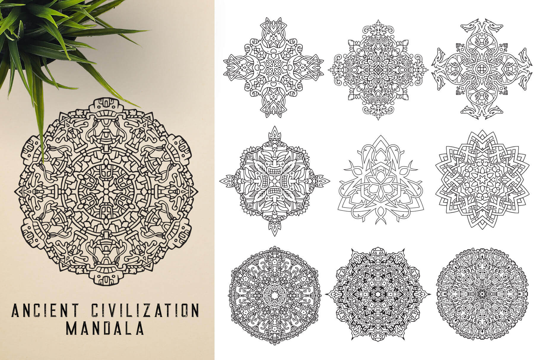 Bundle Of Mandala Ornaments - Ancient Civilzation