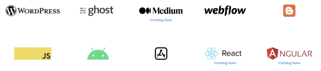 Different platforms through which listen2it integrates easily