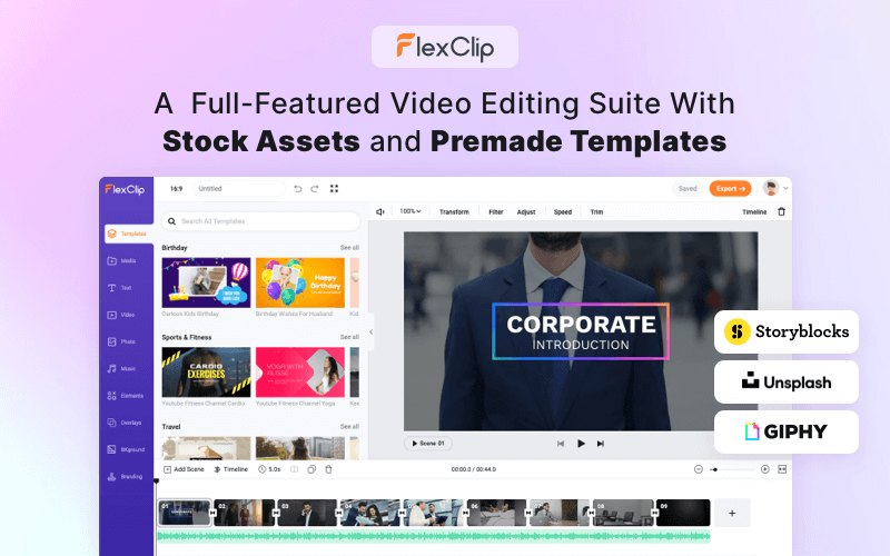 Flexclip Online Video Editor Product Feature Image