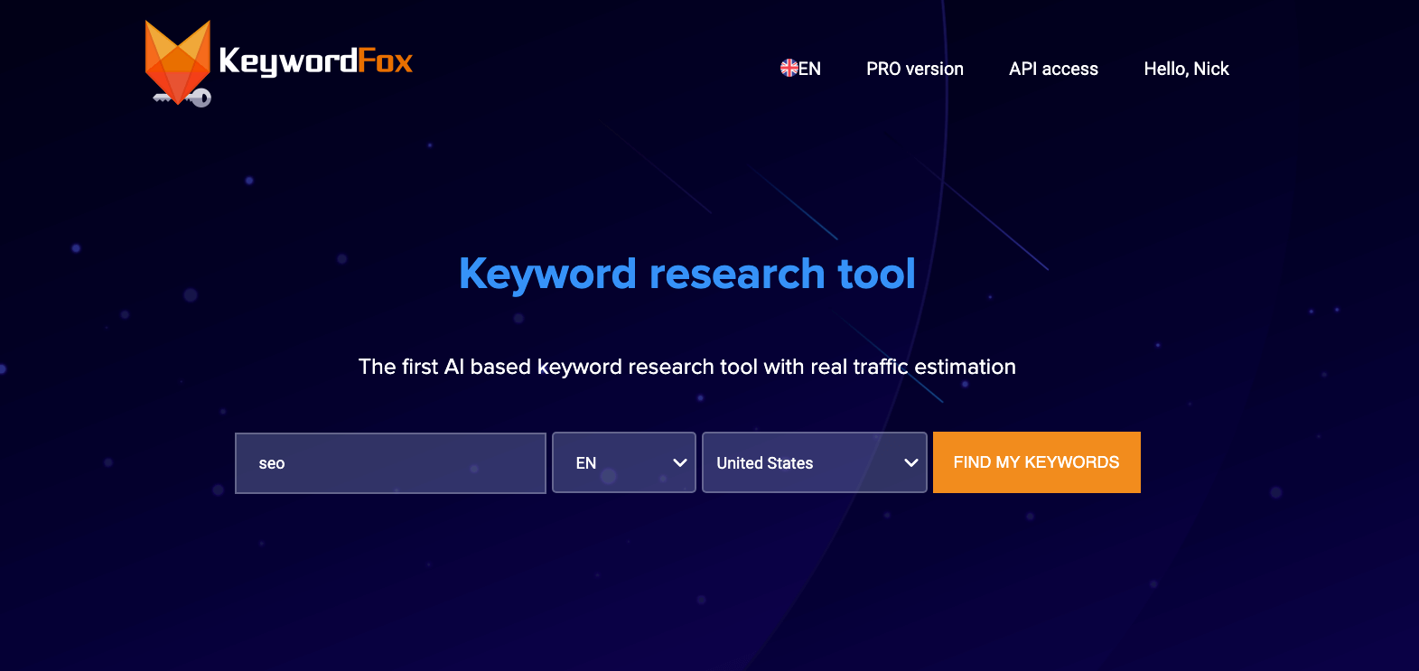 KeywordFox - Keyword Research Tool For A Lifetime