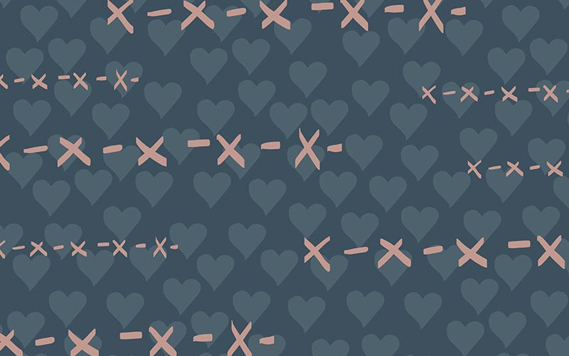 hearts and stitches background image - Cute Aesthetic Background