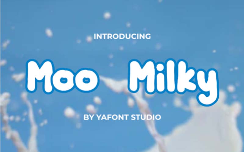 Crafty Font - Moo Milk