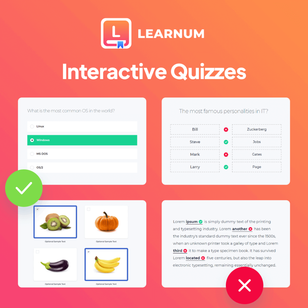 Interactive Quizzes