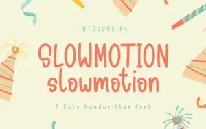 Slowmotion font included in the Playful Crafty Fonts Bundle