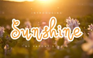 Sunshine font included in the Playful Crafty Fonts Bundle