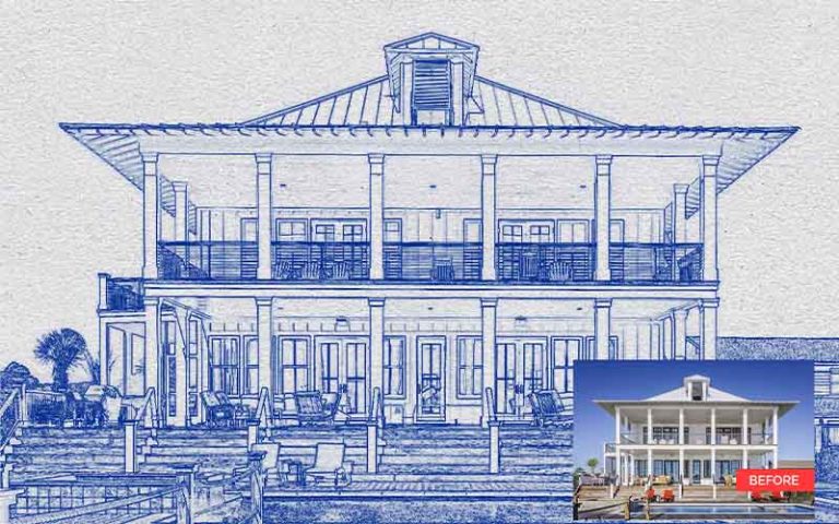 Architect Blueprint - Best Photoshop Actions