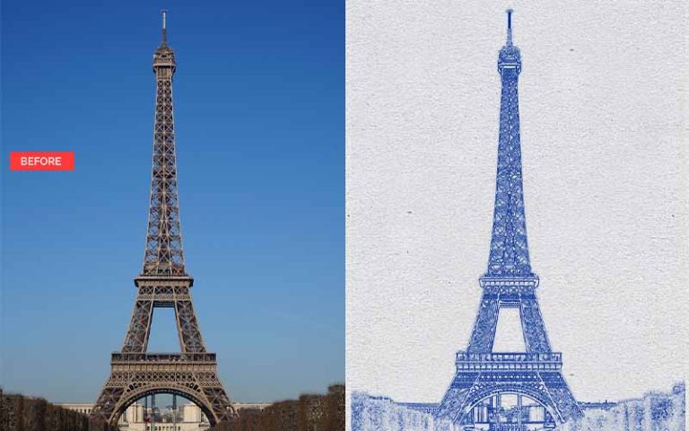 Architect Blueprint - Best Photoshop Actions