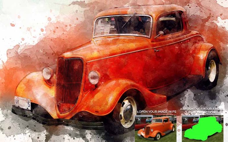 Artistic Watercolor - Best Photoshop Actions