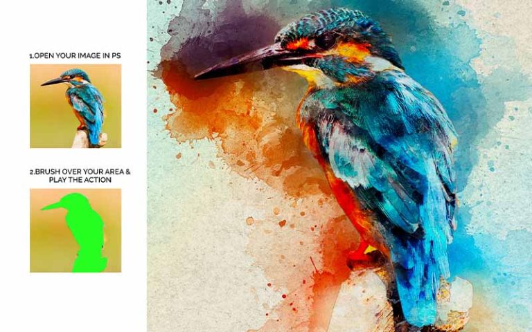 Artistic Watercolor - Best Photoshop Actions