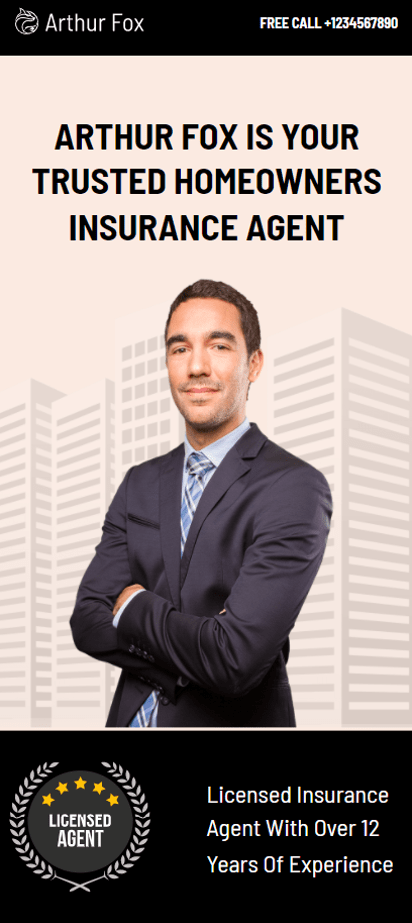 Arthur Fox an insurance agent in suit