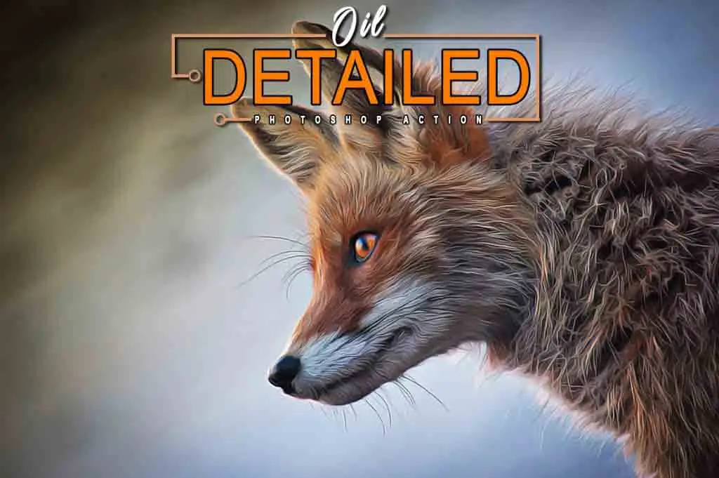 A detailed oil painting of a fox
