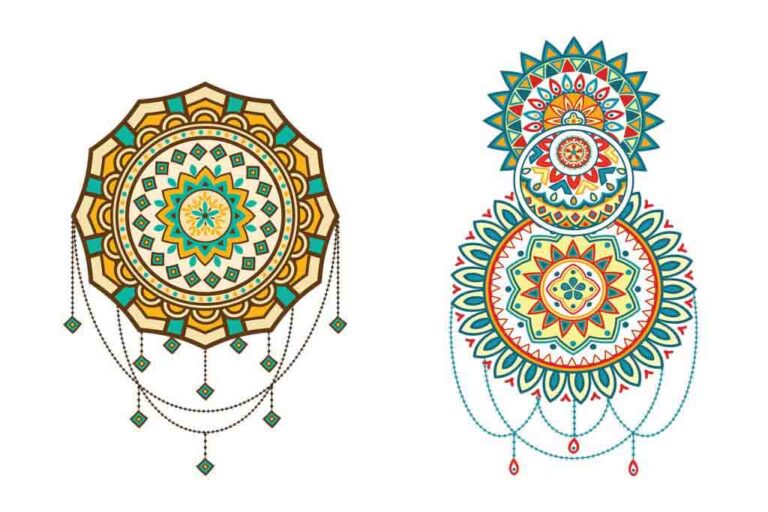 Mandala watercolor illustrations
