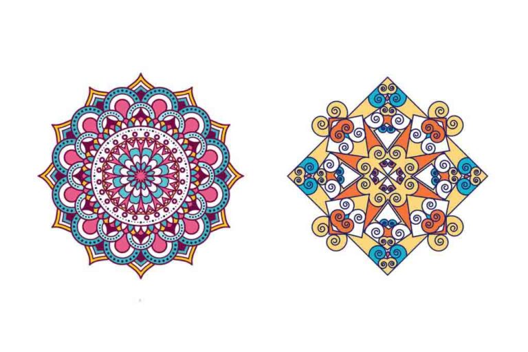 Mandala watercolor illustrations