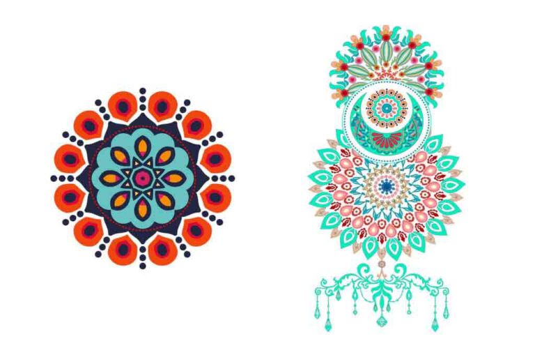 Mandala watercolor illustrations