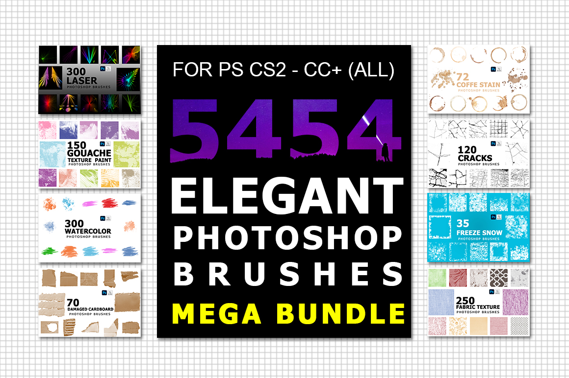 5454+ Elegant Photoshop Brushes Bundle | Commercial License