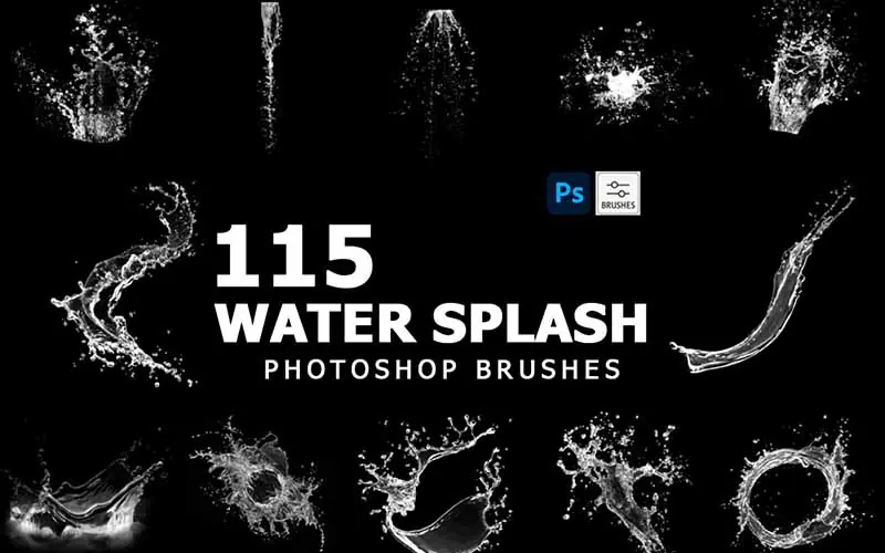 water splash ps brushes