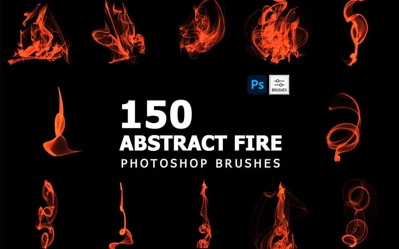 abstract fire ps brushes
