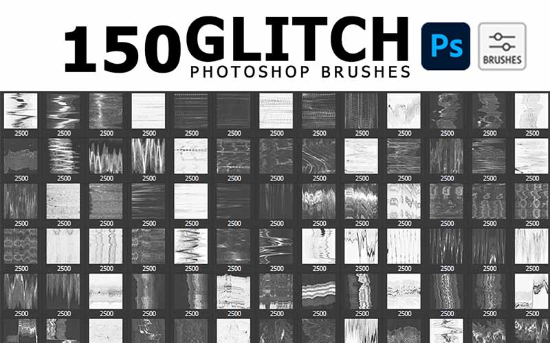 glitch ps brushes