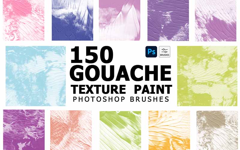 gouache texture ps brushes