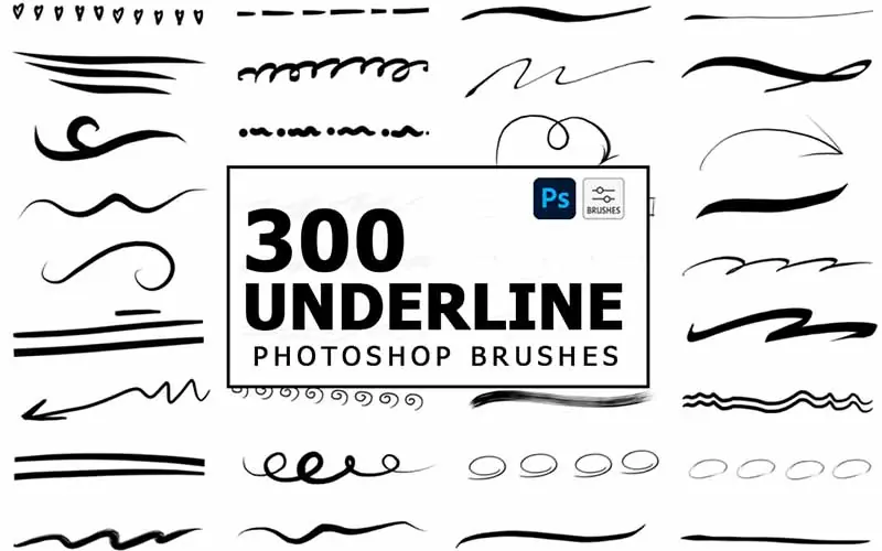 underline brushes banner
