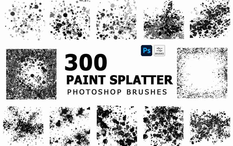 paint splatter brushes banner