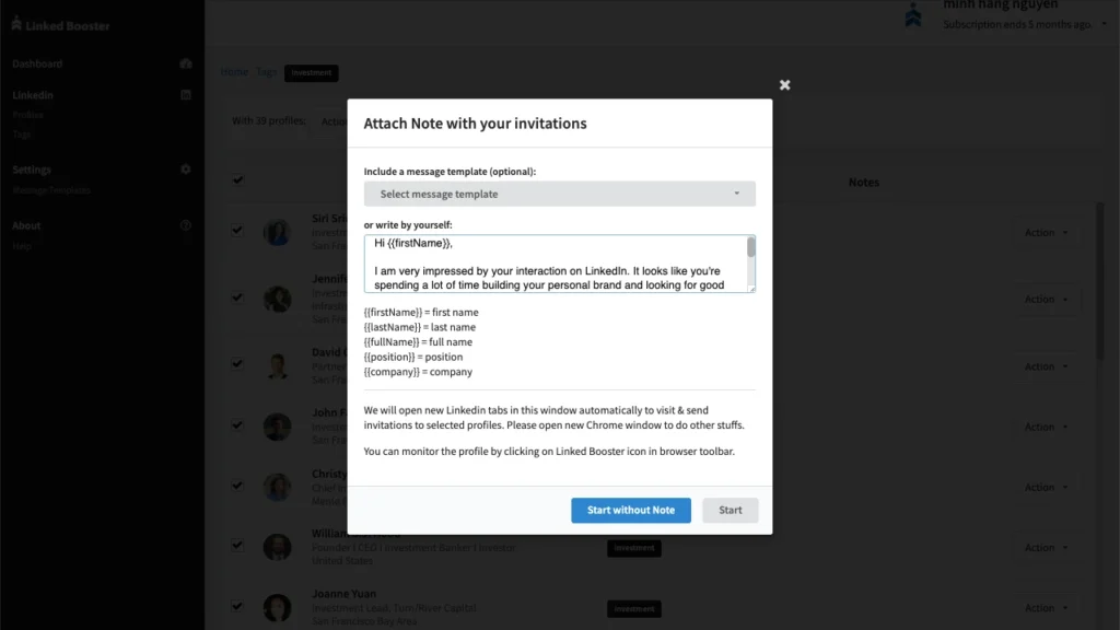 Linked Booster - Auto Invitation Feature