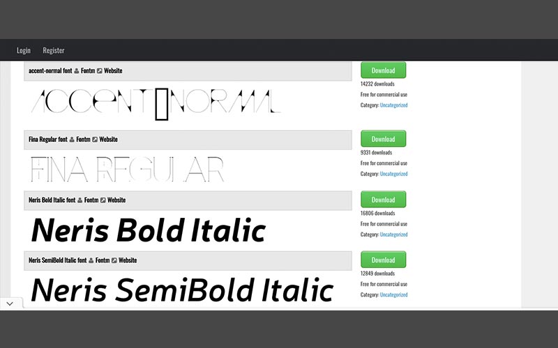 fontm - free font websites