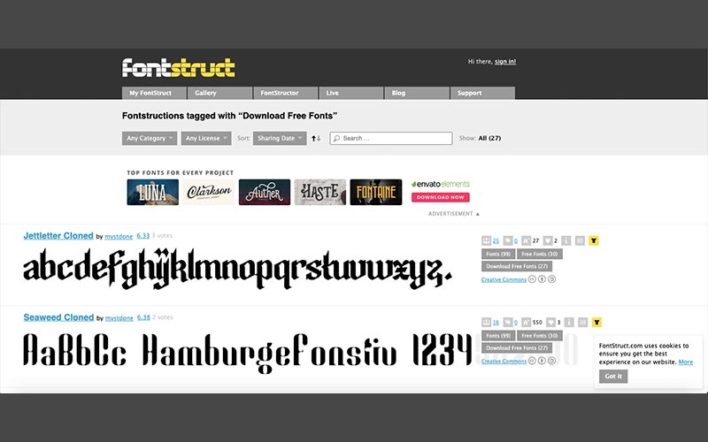FontStruct- free font website