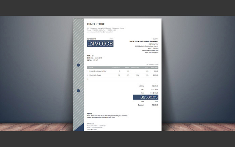 HTML Invoice Template - Invoicing Tool